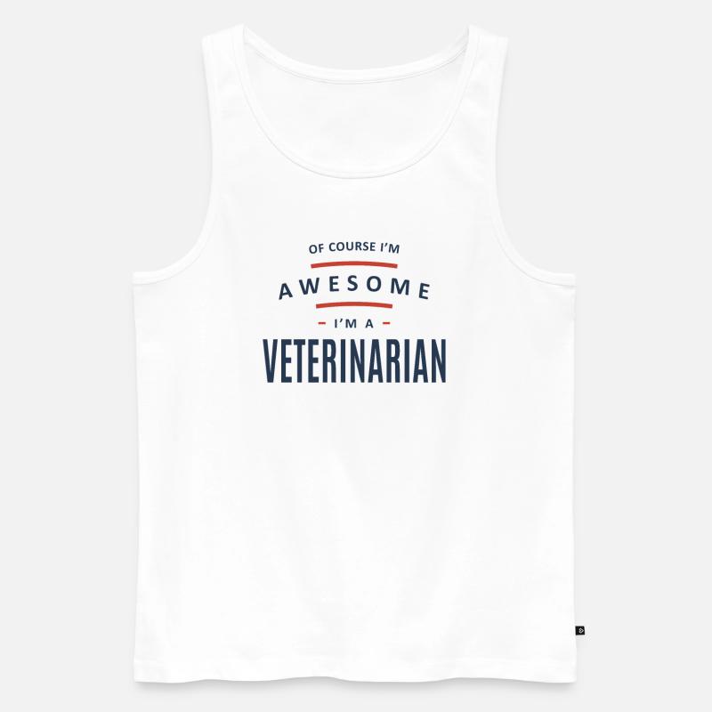 Tierarzt Beruf - Männer Premium Bio Tank Top - Weiß