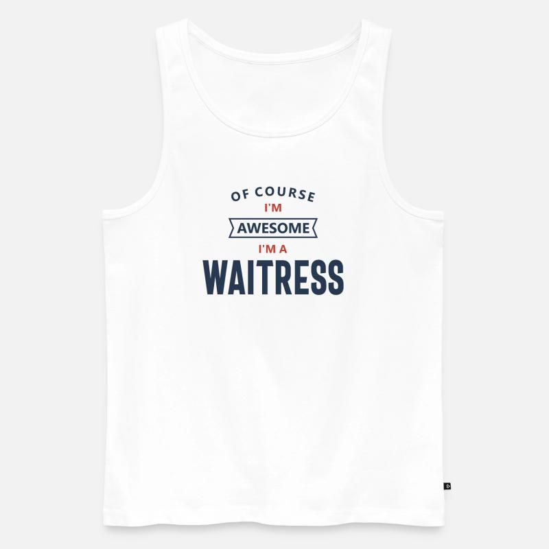 Kellnerin Beruf - Männer Premium Bio Tank Top - Weiß