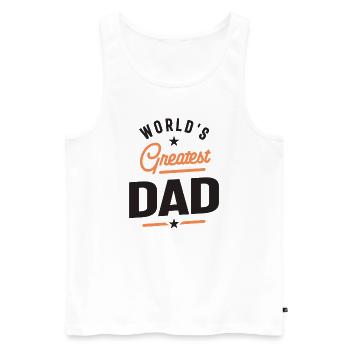 World's Greatest Dad - Father and Grandpa - Men's Premium Organic Tank Top - white - Front - Michal (187cm)