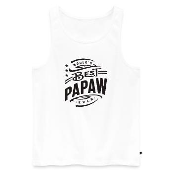 World's Best Papaw Ever Funny - Men's Premium Organic Tank Top - white - Front - Michal (187cm)