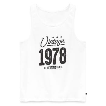 Vintage 1978 - 45th Birthday Classic Born 1978 - Men's Premium Organic Tank Top - white - Front - Michal (187cm)