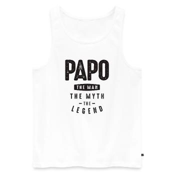Papo The Man The Myth The Legend - Grandpa - Men's Premium Organic Tank Top - white - Front - Michal (187cm)