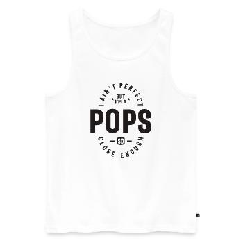 Je ne suis pas parfait mais je suis un Pops - Grand-père - Débardeur bio Premium Homme - blanc - Devant - Michal (187cm)