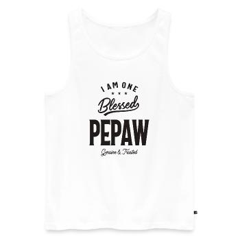 I Am One B Pepaw - Grandpa - Men's Premium Organic Tank Top - white - Front - Michal (187cm)