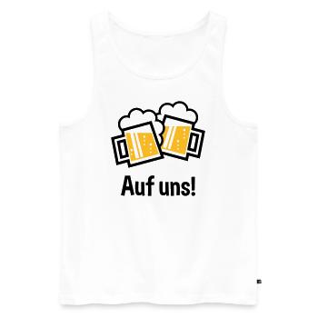 XAufuns! – 2 Bayrische Originale (2) - Männer Premium Bio Tank Top - Weiß - Vorne - Michal (187cm)