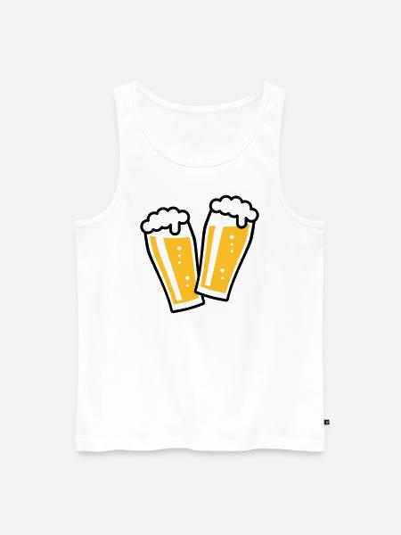 XDoppelter Willie (2) - Männer Premium Bio Tank Top - Weiß