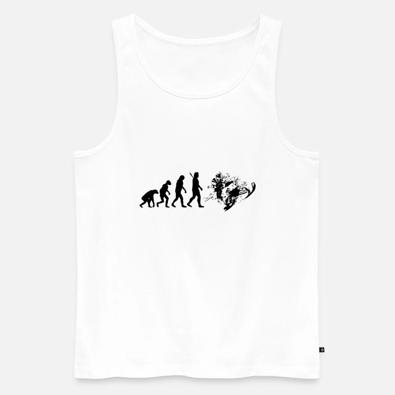 Evolution snowmobile - Men's Premium Organic Tank Top - white