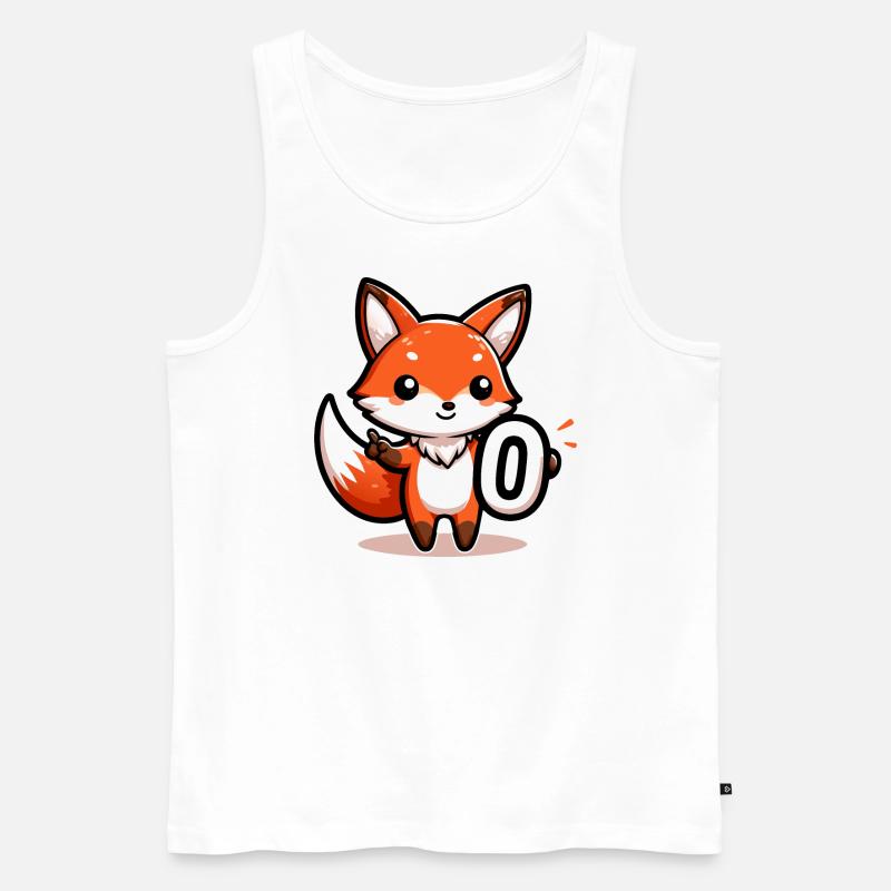 Entzückender Zero Fox Left - Männer Premium Bio Tank Top - Weiß