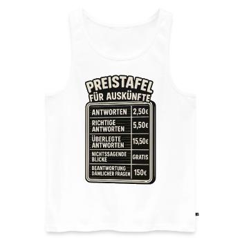 Büro Spruch Chef Arbeitskollegen Dumme Sprüche - Männer Premium Bio Tank Top - Weiß - Vorne - AI Model Male 178 light (178cm)