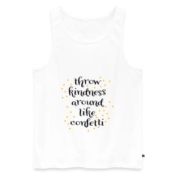 Liebe - Men's Premium Organic Tank Top - white - Front - Michal (187cm)