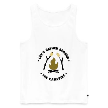 CAMPFIRE - Débardeur bio Premium Homme - blanc - Devant - Michal (187cm)