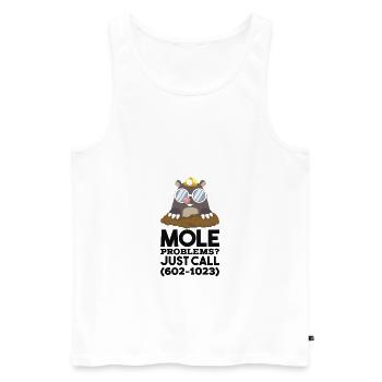 Chimie Mole Mole Chimie - Débardeur bio Premium Homme - blanc - Devant - Michal (187cm)