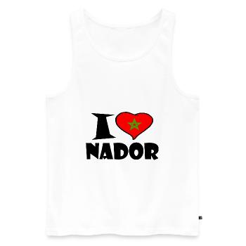 Nador - I love Nador - I love Nador - Men's Premium Organic Tank Top - white - Front - AI Model Male 178 light (178cm)