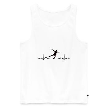 Figure Skating Ice Skating Figure Skating - Men's Premium Organic Tank Top - white - Front - AI Model Male 178 light (178cm)