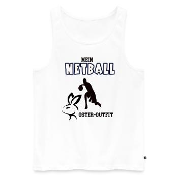 Netball Spieler Ostern Netballer Oster Geschenk - Männer Premium Bio Tank Top - Weiß - Vorne - AI Model Male 178 light (178cm)