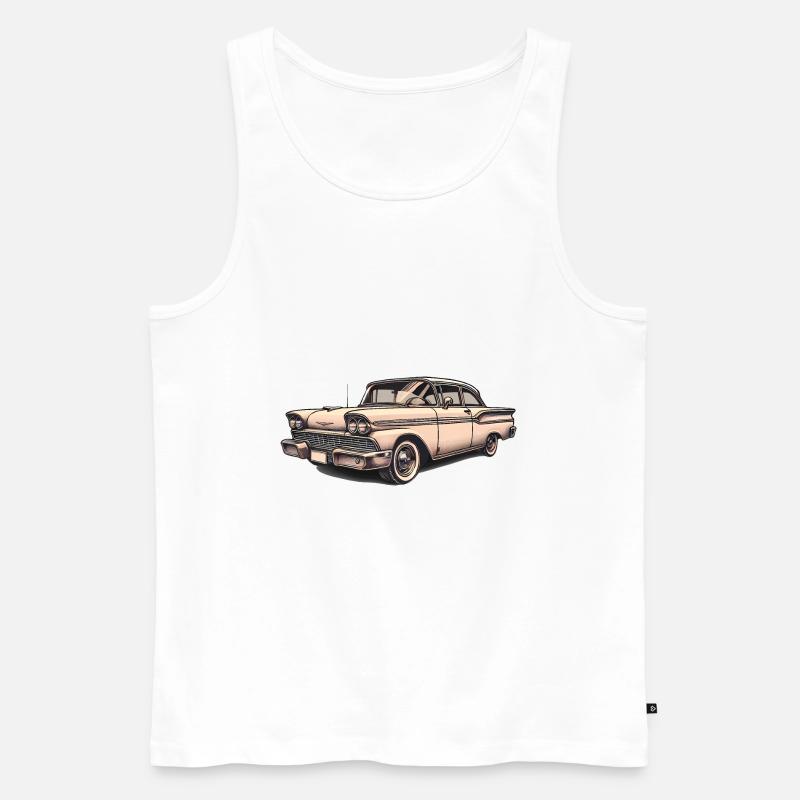 Oldtimer Oldtimer Illustration - Männer Premium Bio Tank Top - Weiß