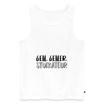 Stuckateur Gipser Stukkateur Verputzer Geschenk - Männer Premium Bio Tank Top - Weiß - Vorne - AI Model Male 178 light (178cm)