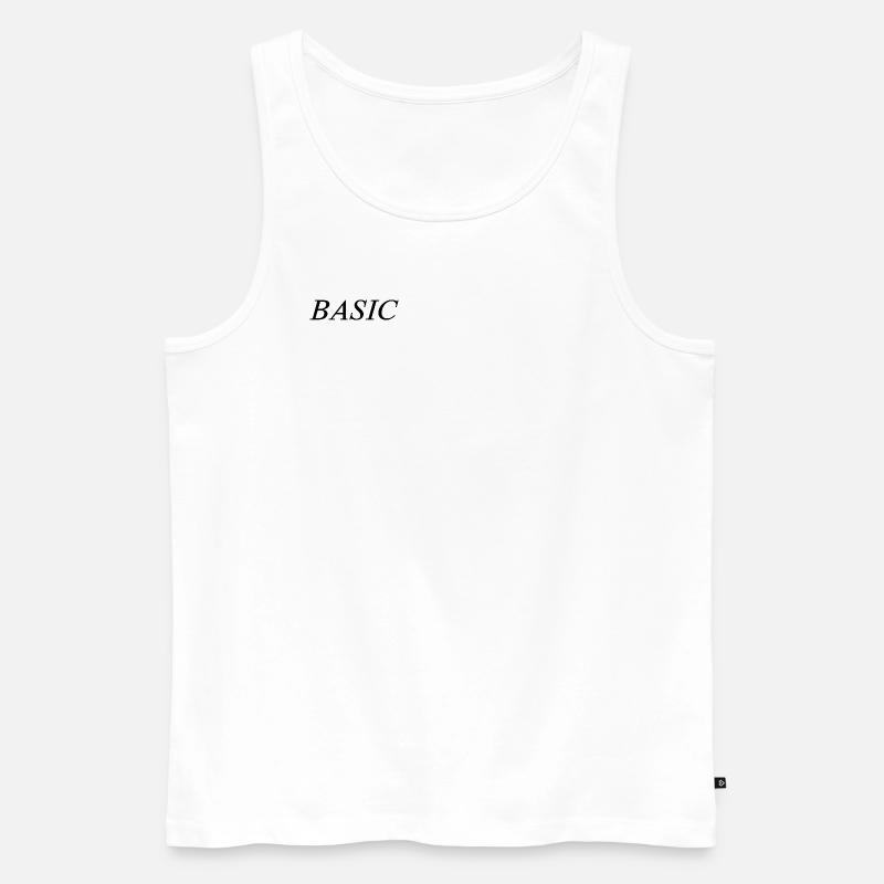 "Basic" - Men's Premium Organic Tank Top - white