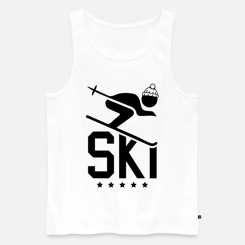ski sport - Männer Premium Bio Tank Top - Weiß