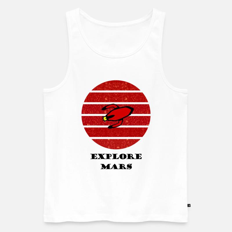 Die Mars Entdecker - Männer Premium Bio Tank Top - Weiß