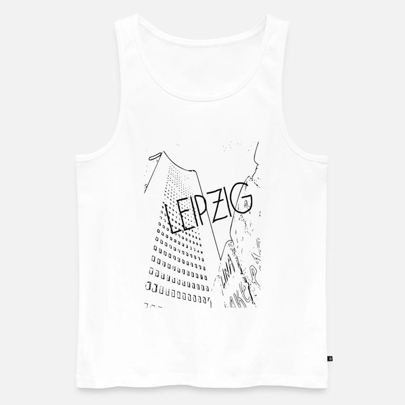 Leipzig Zentrum - Männer Premium Bio Tank Top - Weiß
