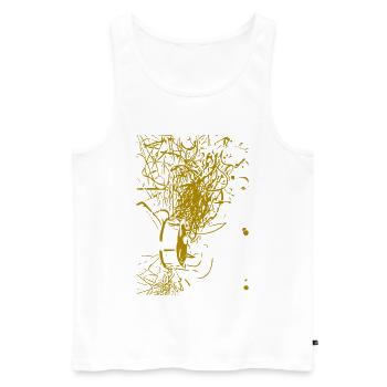 abstraktes Design - Männer Premium Bio Tank Top - Weiß - Vorne - AI Model Male 178 light (178cm)