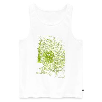 abstraktes Design - Männer Premium Bio Tank Top - Weiß - Vorne - AI Model Male 178 light (178cm)