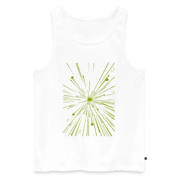 Limettenstern Explosionsdesign - Männer Premium Bio Tank Top - Weiß - Vorne - Michal (187cm)