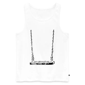 Swing - Men's Premium Organic Tank Top - white - Front - AI Model Male 178 light (178cm)