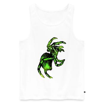 Arachnophobie araignée araignée halloween - Débardeur bio Premium Homme - blanc - Devant - Michal (187cm)