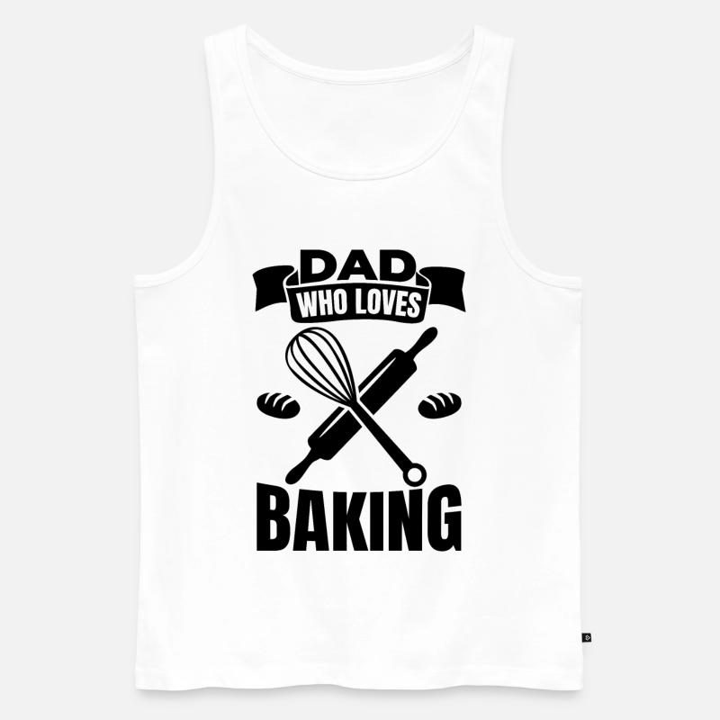 Bäcker Papa - Männer Premium Bio Tank Top - Weiß