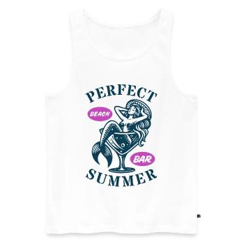 summer beach mermaid - Men's Premium Organic Tank Top - white - Front - AI Model Male 178 light (178cm)