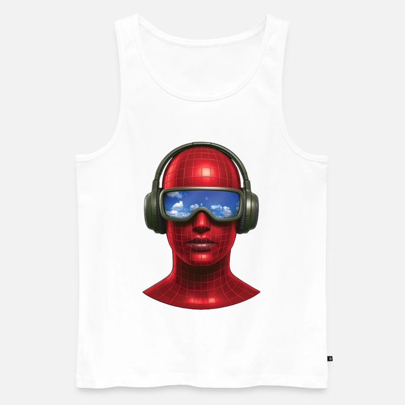 VIRTUELLER SAUERSTOFF – Ton und Bild - Männer Premium Bio Tank Top - Weiß