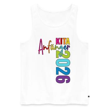 Daycare Beginners 2026 - Men's Premium Organic Tank Top - white - Front - AI Model Male 178 light (178cm)