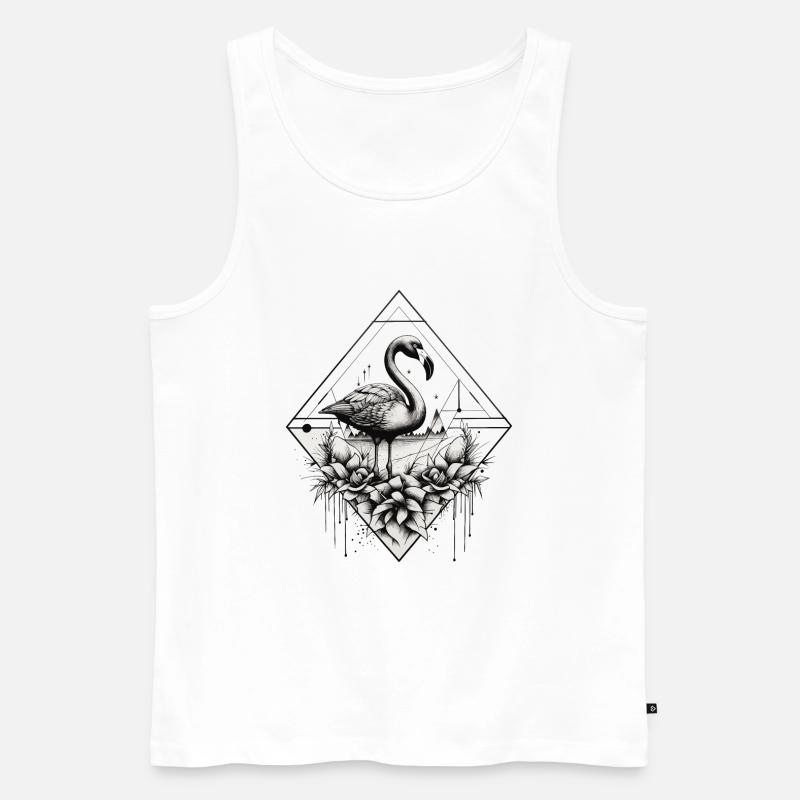Flamingo - Männer Premium Bio Tank Top - Weiß