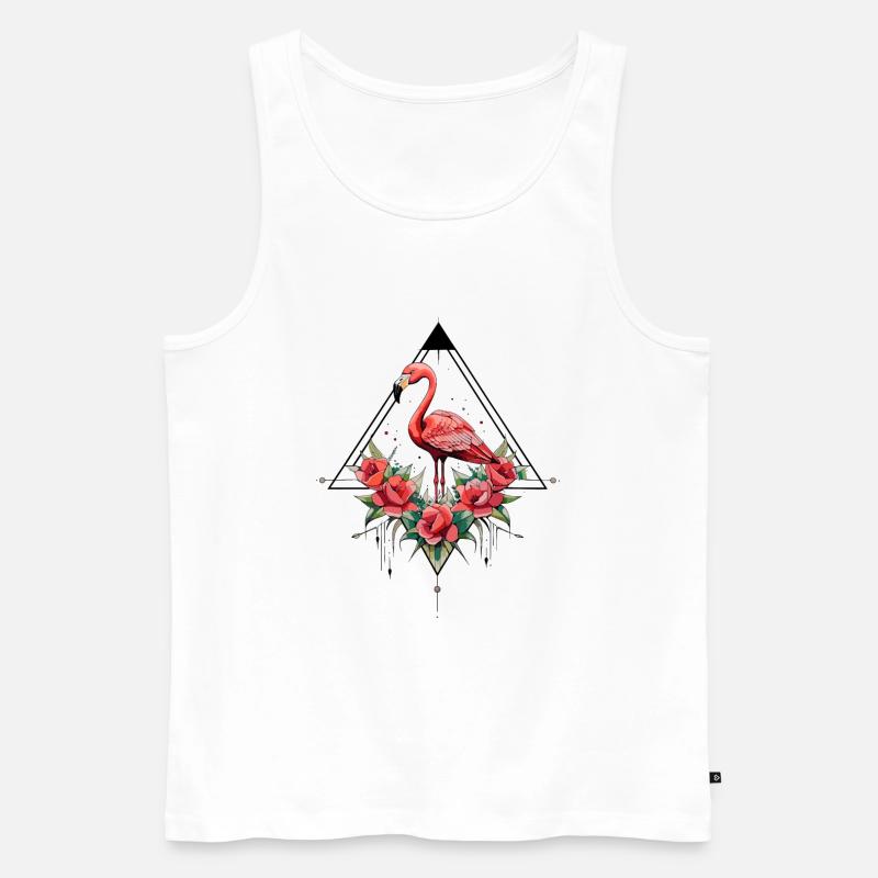 Flamingo - Männer Premium Bio Tank Top - Weiß