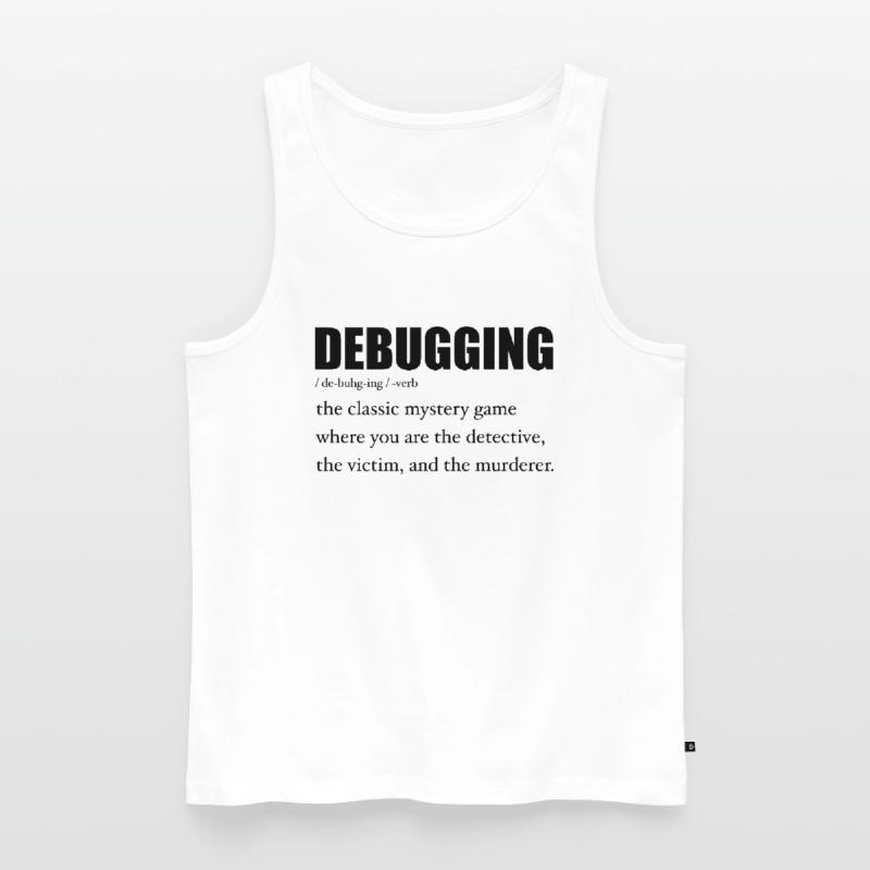 Programmer Debugging Definition Funny IT Developer Débardeur bio Premium Homme