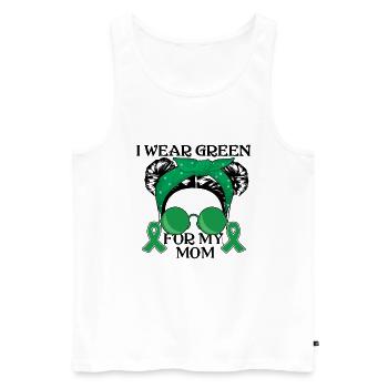 Tragen Sie grün für Mama Nierenerkrankung Bewusstseinsmonat - Männer Premium Bio Tank Top - Weiß - Vorne - Michal (187cm)