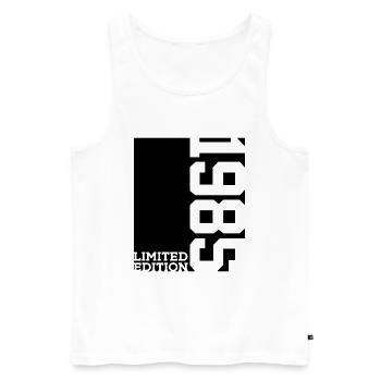 LIMITED EDITION 1985 41ST BIRTHDAY - Men's Premium Organic Tank Top - white - Front - Michal (187cm)