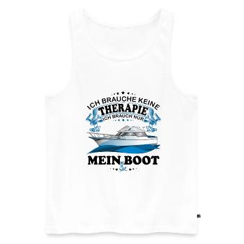 Boot lustiger Spruch Geschenkidee - Männer Premium Bio Tank Top - Weiß - Vorne - Michal (187cm)