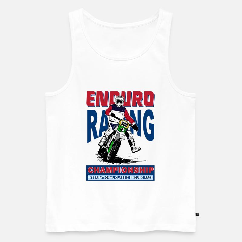 Enduro - Männer Premium Bio Tank Top - Weiß