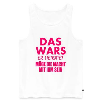 Das wars er heiratet - Männer Premium Bio Tank Top - Weiß - Vorne - AI Model Male 178 light (178cm)