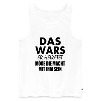 Das wars er heiratet - Männer Premium Bio Tank Top - Weiß - Vorne - AI Model Male 178 light (178cm)