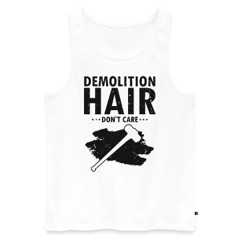 Conception de démolition et de rénovation de maisons - Débardeur bio Premium Homme - blanc - Devant - AI Model Male 178 light (178cm)