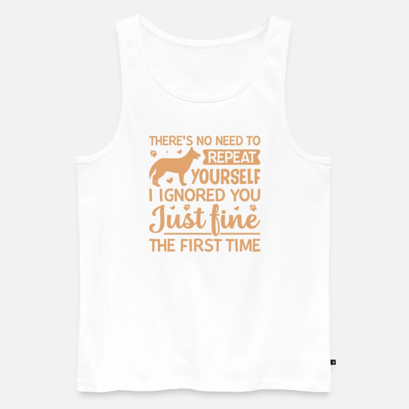 Schäferhund Geschenk Rente - Männer Premium Bio Tank Top - Weiß