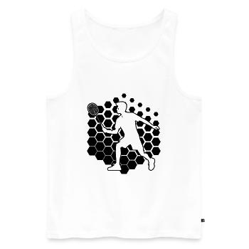 Squash Badminton Player Badminton Women Badminton - Men's Premium Organic Tank Top - white - Front - AI Model Male 178 light (178cm)
