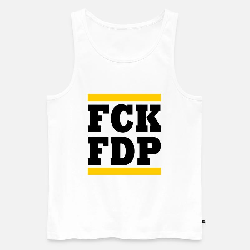 Fck fdp - Männer Premium Bio Tank Top - Weiß