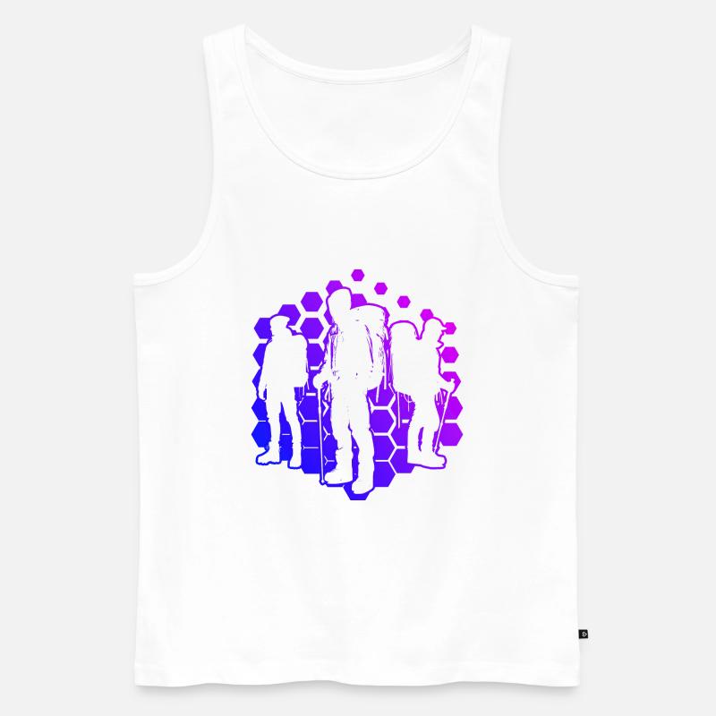 Bouldering Bouldern Klettern Climbing Kletterer - Männer Premium Bio Tank Top - Weiß