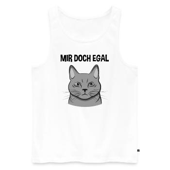 Katze Freches Kätzchen Lustiger Spruch Geschenk - Männer Premium Bio Tank Top - Weiß - Vorne - AI Model Male 178 light (178cm)