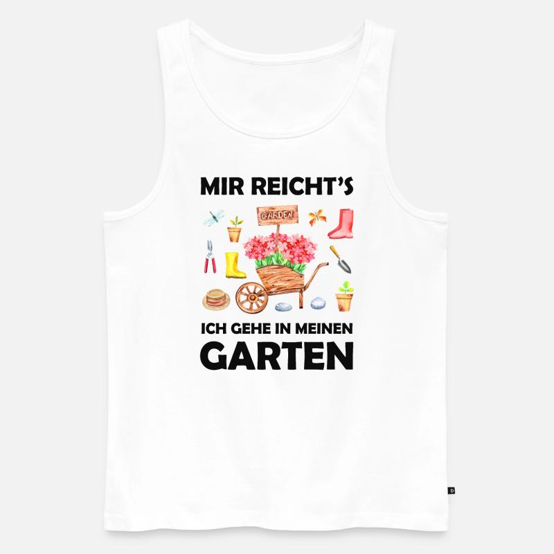 Garten Lustiger Spruch Hobbygärtner Geschenkidee - Männer Premium Bio Tank Top - Weiß